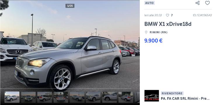 BMW X1 offerta clamorosa