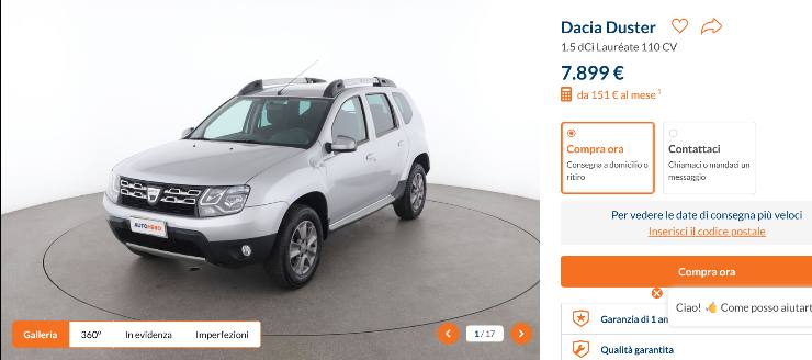 Dacia Duster che offerta