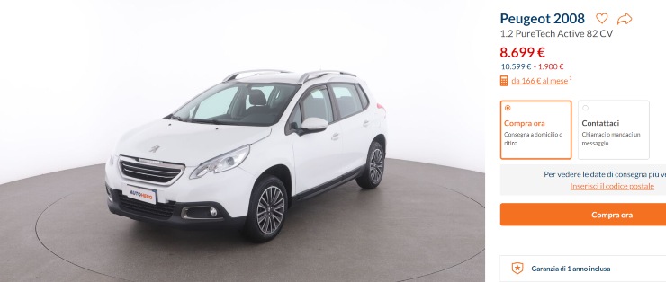 Peugeot 2008 occasione auto SUV usato