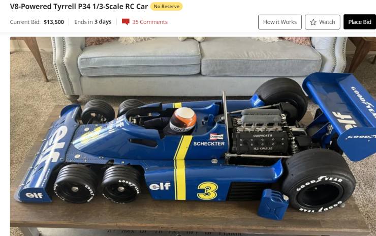 Tyrrell P34 modellino vendita asta auto sei ruote F1