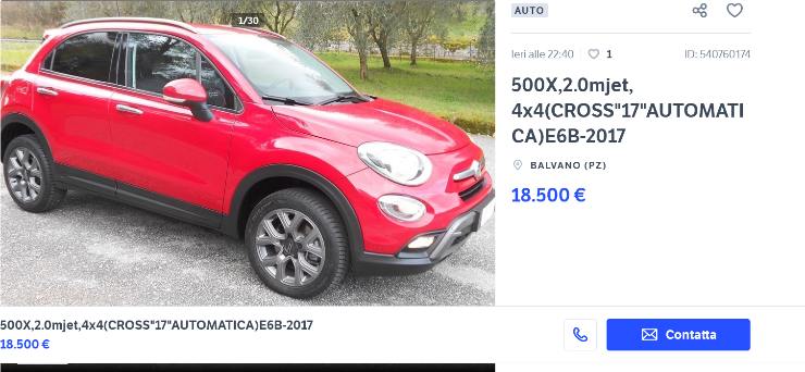 Fiat 500X prezzo da urlo