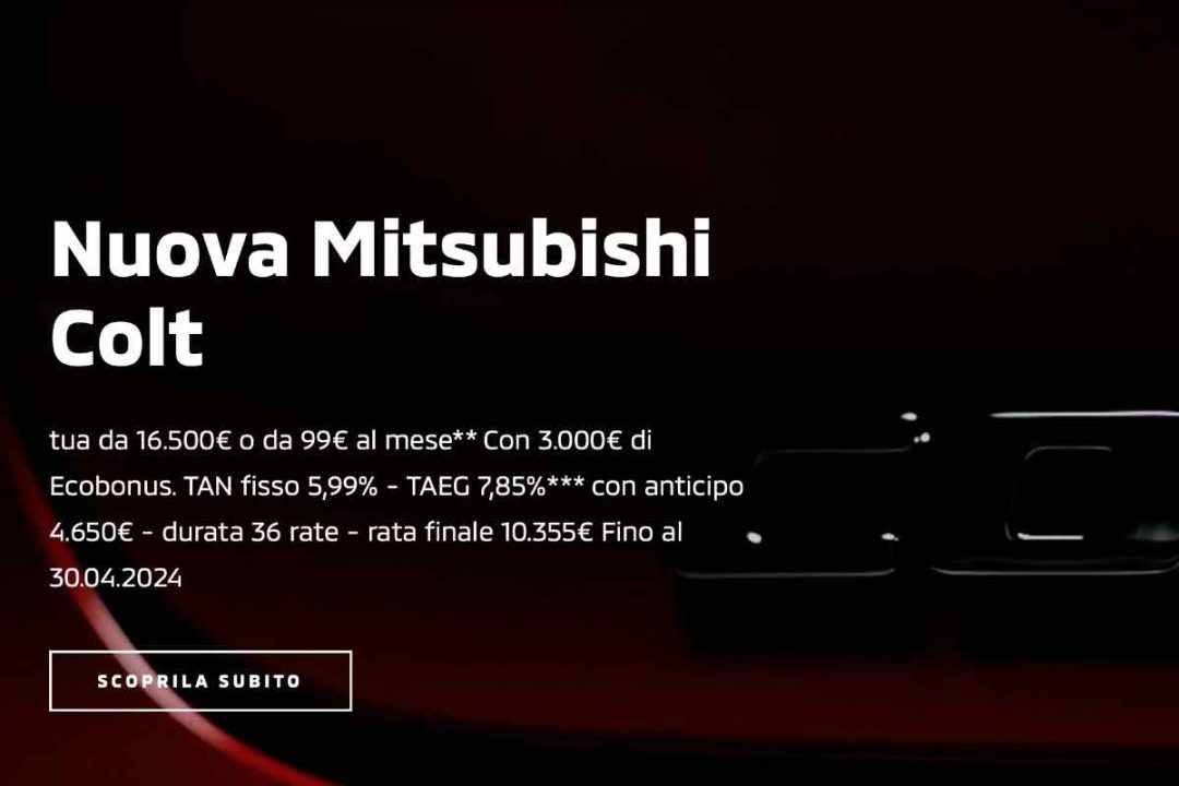 Offerta Mitsubishi Colt