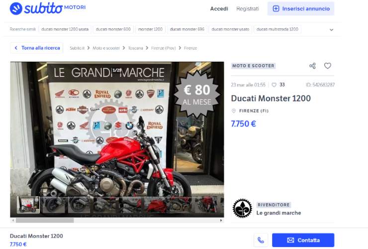 Promoción Ducati Monster usada