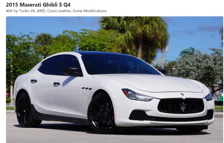 Maserati Ghibli problema portiera rotta 16 mila Euro