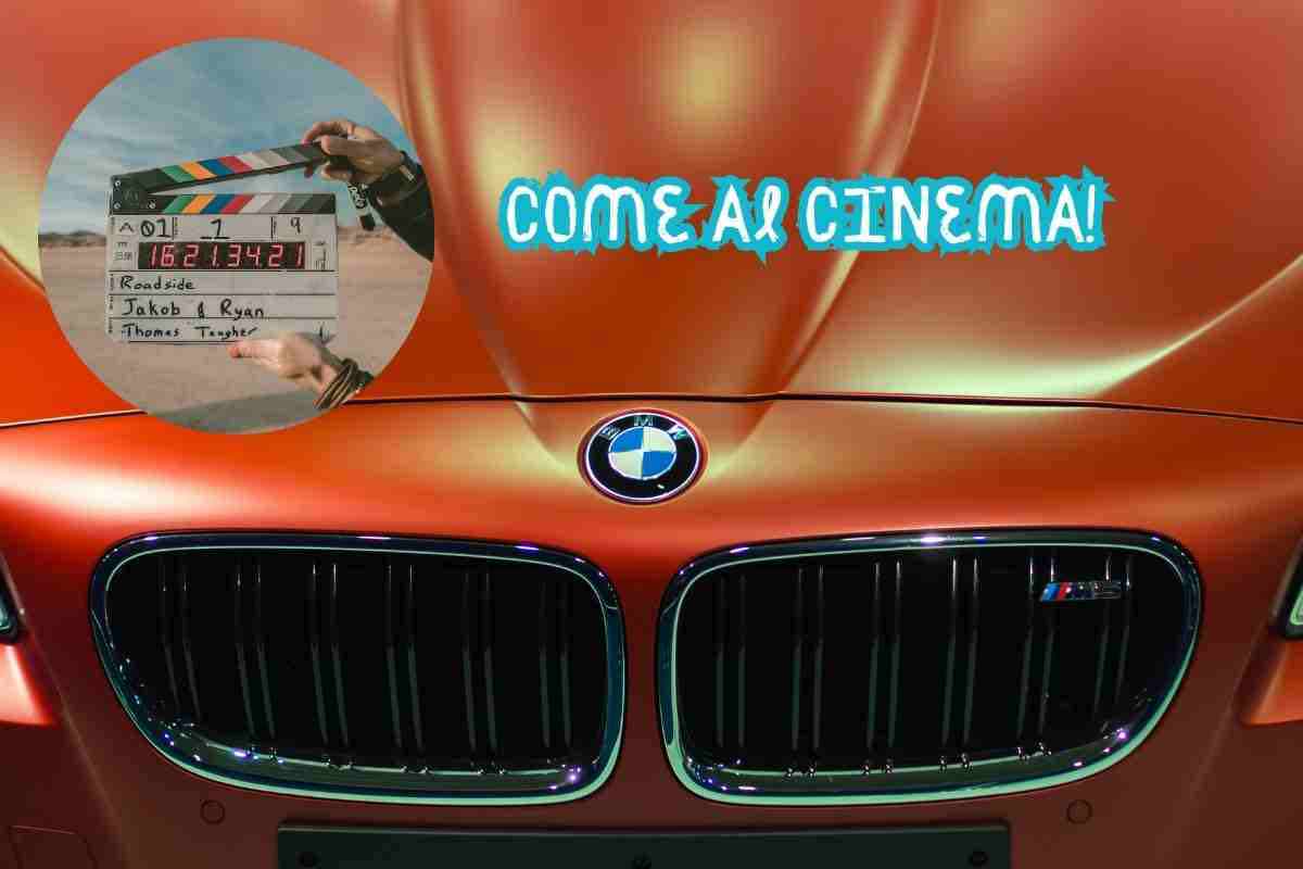 BMW film mentre guidi