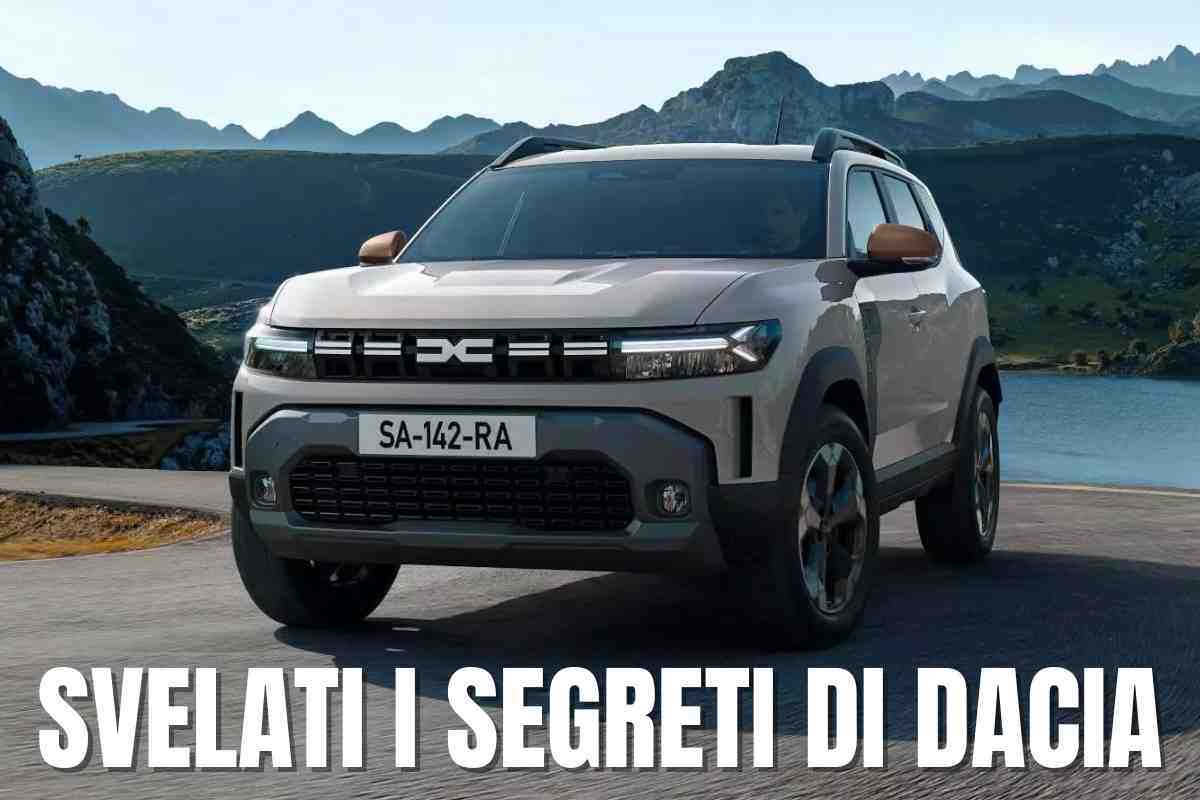 dacia segreti prezzo auto