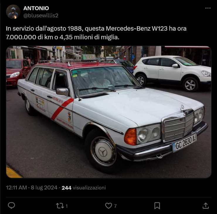 Mercedes 240 D record storico