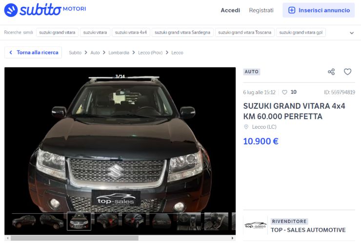 Suzuki Grand Vitara vendita usato