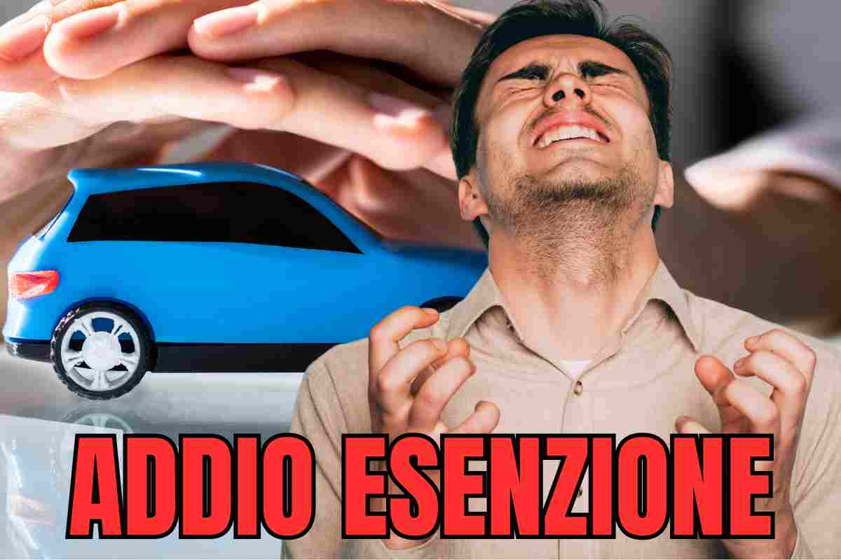 assicurazione auto addio esenzione