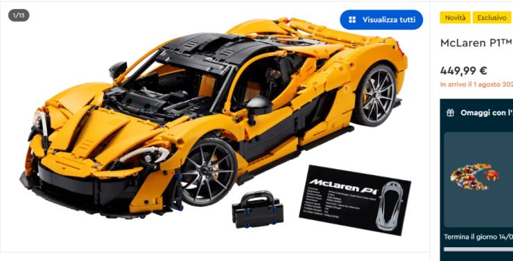 Modellino Lego della McLaren P1