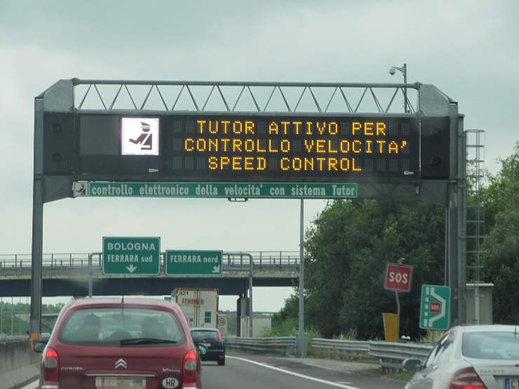 Tutor attivi in autostrada nel 2024