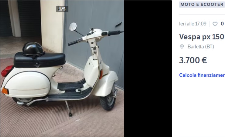 Vespa PX150 scooter usato