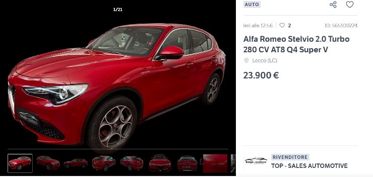 Alfa Romeo Stelvio affare usato