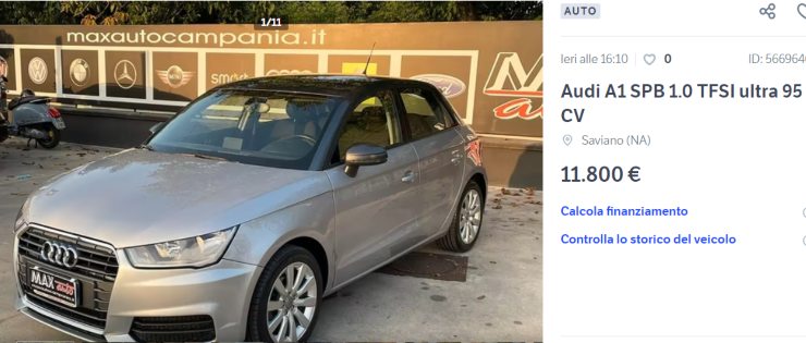 Audi A1 prezzo modello usato