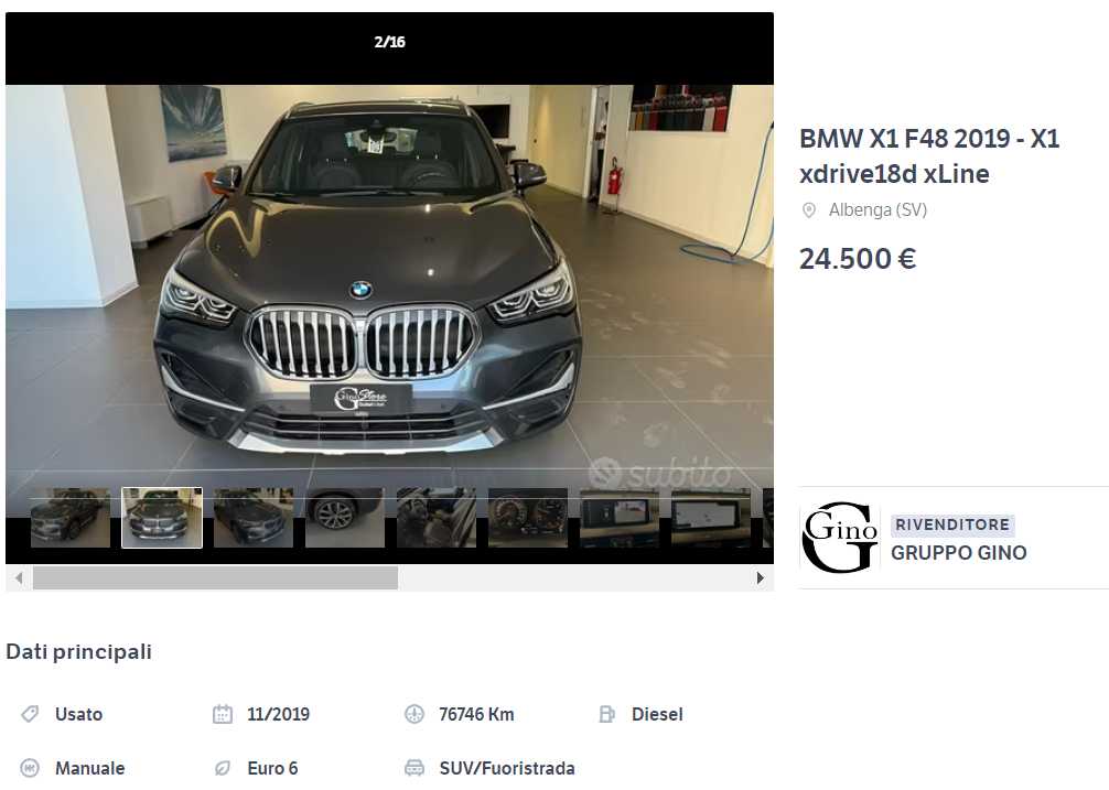 suv bmw crolla prezzo auto usata 