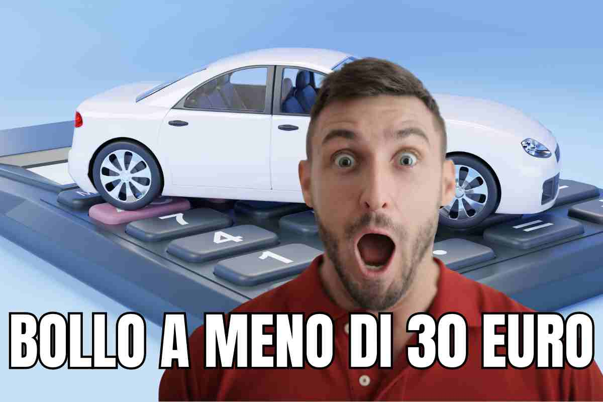 bollo auto a meno di 30 euro