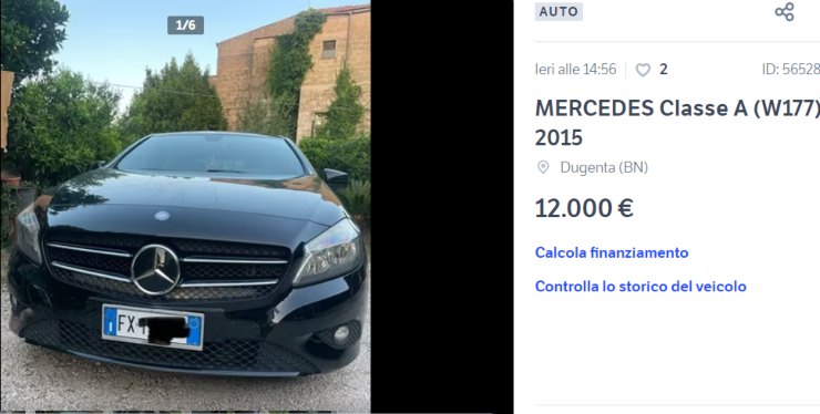 Mercedes Classe A auto usata