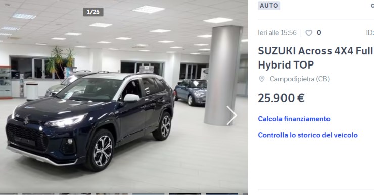 Suzuki Across modello usato offerta