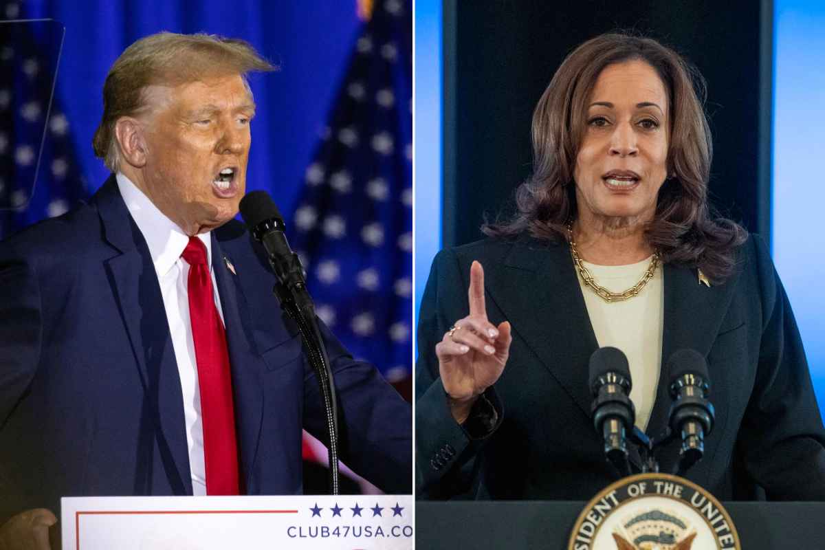 Donald Trump e Kamala Harris per le elezioni USA