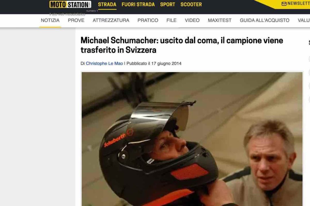 Schumacher uscito dal coma news